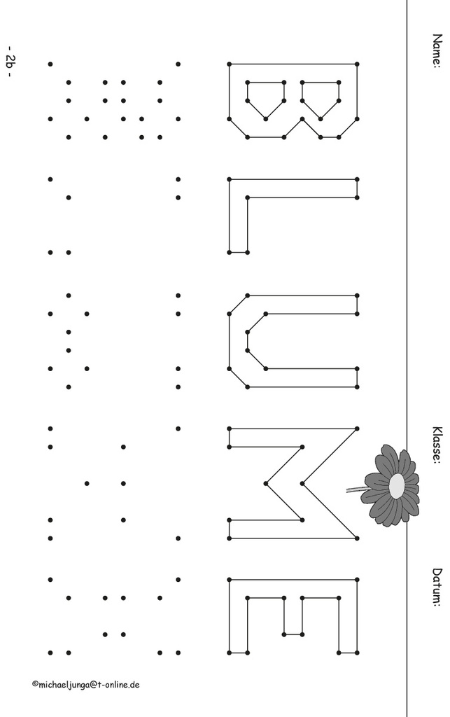Lernpacket 3: Wörter in Punkte- oder Gitterfelder kopieren