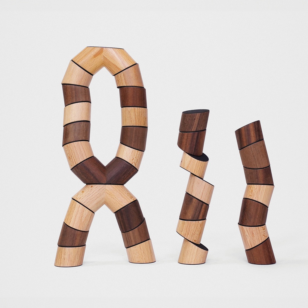 Loggos Buche Nuss L - verrückte Holz-Bausteine für klein und groß