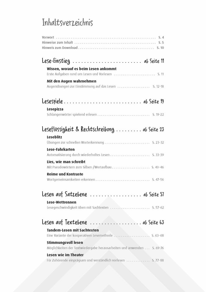 Fördermaterial Leseflüssigkeit – Klasse 3-5