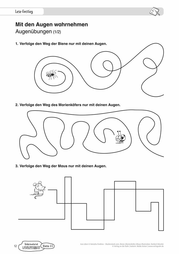 Fördermaterial Leseflüssigkeit – Klasse 3-5