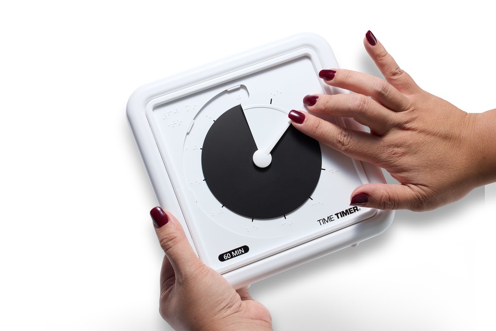 TimeTimer® Braille 19 x 19 cm schwarze Scheibe
