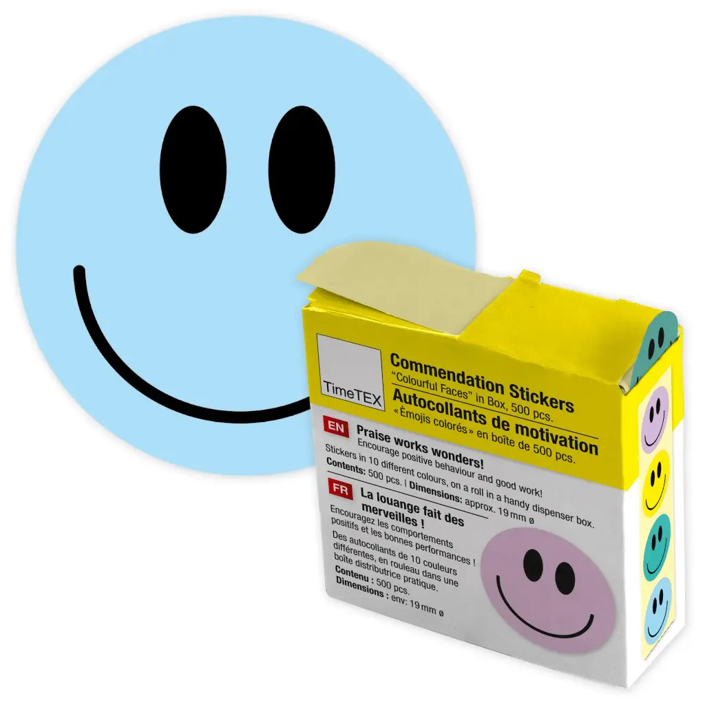 Belobigungsaufkleber "Bunte Gesichter"