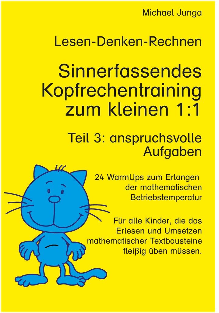 Kopfrechentraining zum kleinen 1:1, Teil 3: anspruchsvolle Aufgaben PDF