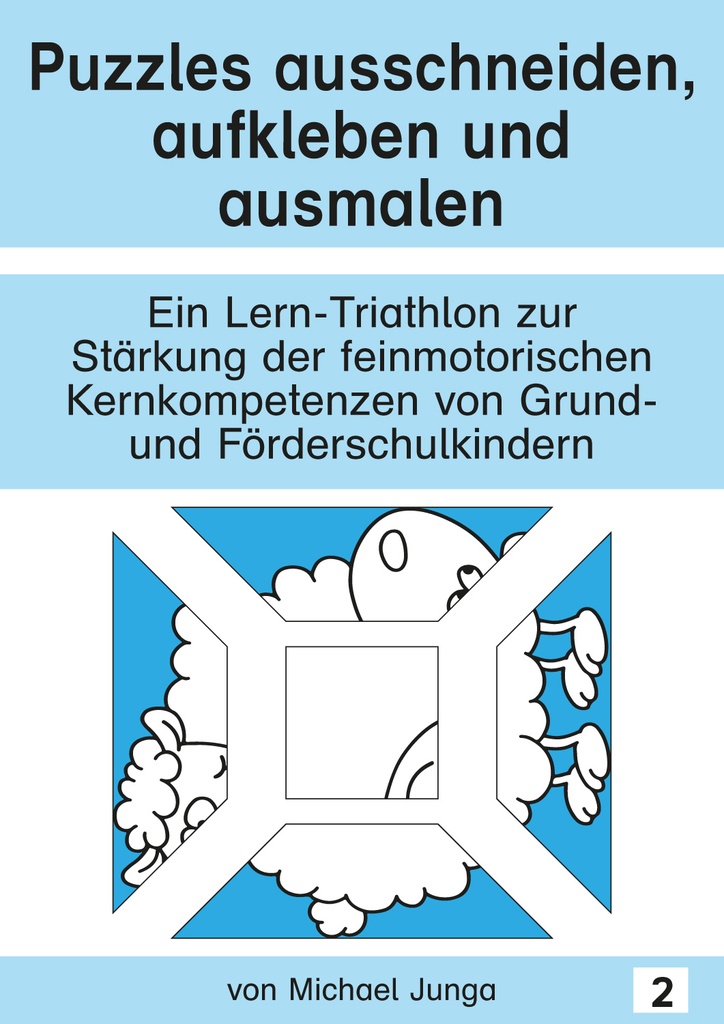 Puzzles ausschneiden, aufkleben und ausmalen PDF