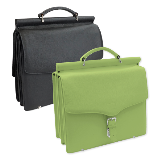 Lehrertasche "Maxima", jade, Büffelleder