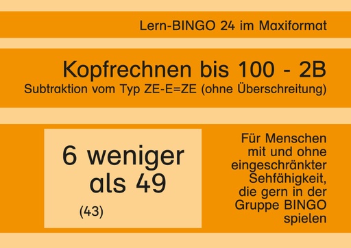 [800509] Lern-BINGO 2B Subtraktion (ZE-E=ZE o.Ü.) bis 100 PDF