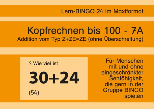 [800518] Lern-BINGO 7A Addition (Z+ZE=ZE o.Ü.) bis 100 PDF