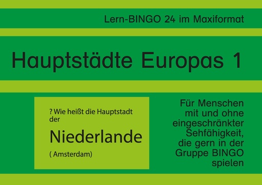 [800525] Lern-BINGO 24 Hauptstädte Europas 1 PDF