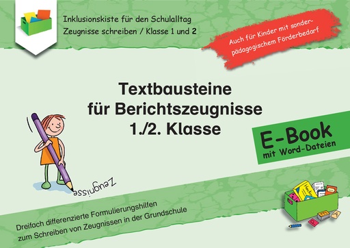 [802190] Textbausteine für Berichtszeugnisse - 1./2.Klasse E-Book