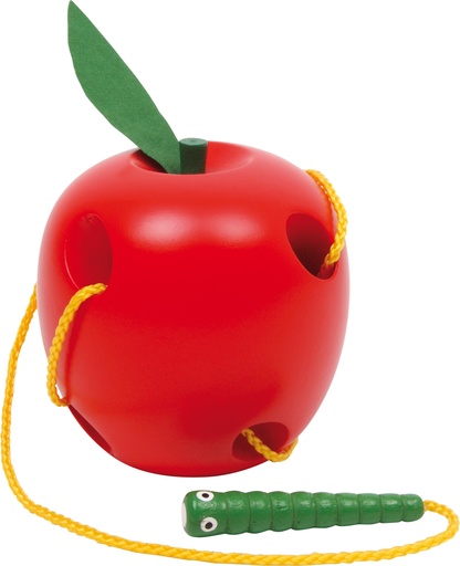 [87289] Fädelspiel Apfel und Wurm