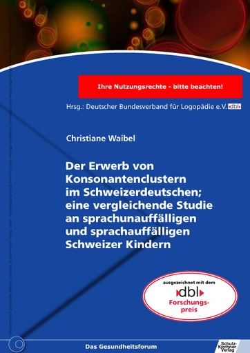 [873100] Konsonantencluster im Schweizerdeutschen E-Book