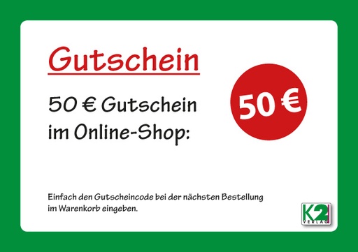 [9870] K2 Einkaufsgutschein 50 Euro