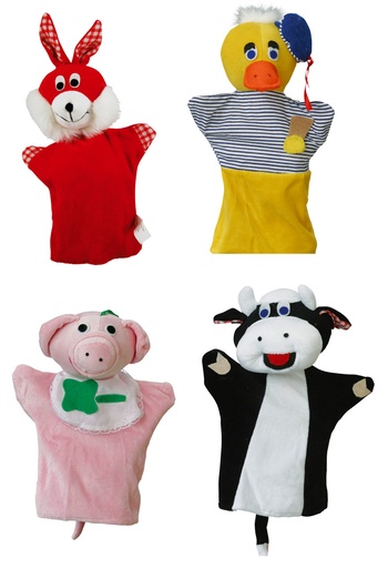 [80287] Handpuppen 4er-Set Tiere