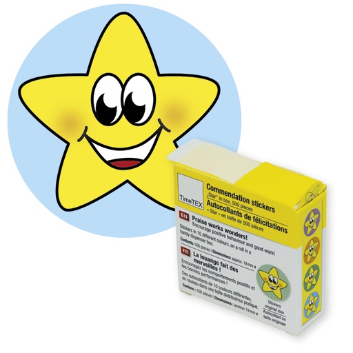 [57079] Belobigungsaufkleber "Bunte Sterne"