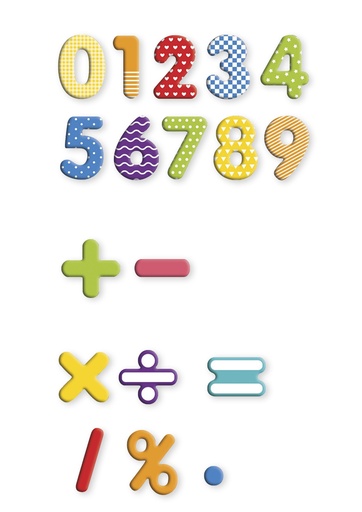 [57092] 90 bunte Magnetziffern