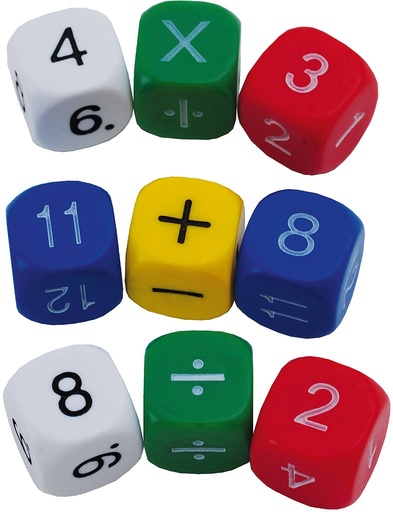[57096] 10 farbige Mathe-Würfel 