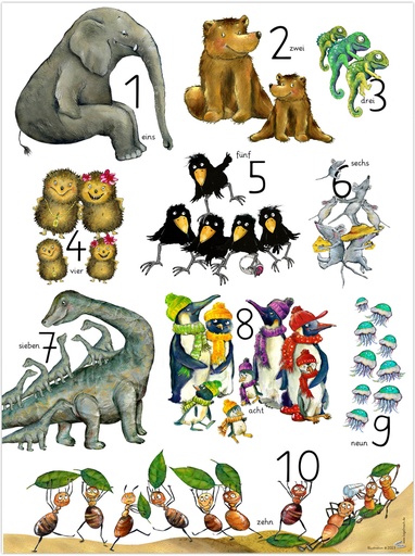 [80775] Poster "Zähl mit uns – tierisch gut!"