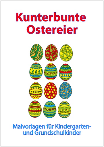 [800429] Kunterbunte Ostereier - Malvorlagen PDF