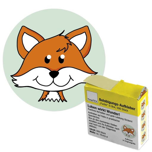 [57143] Belobigungsaufkleber "Fuchs", 500 Stück 