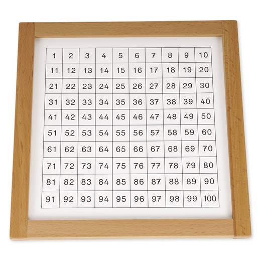 [56956] Kontrolltafel für das Hunderterbrett "Montessori Premium"