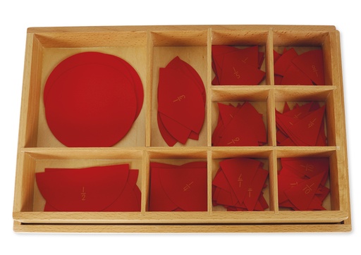 [56964] Kasten mit Bruchrechenkreisen aus Kunststoff "Montessori Premium"