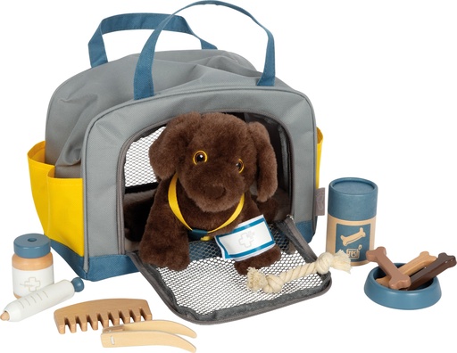 [87959] Hund mit Tasche und Pflege-Set