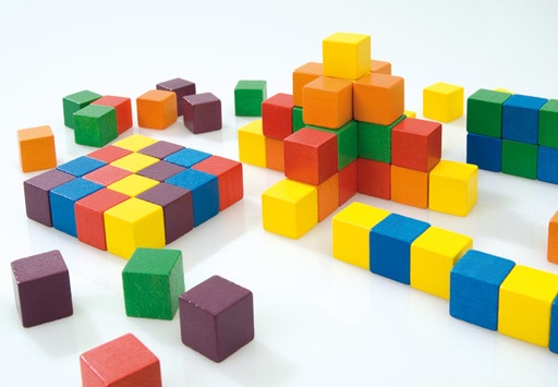 [62710] Farbige Holzwürfel 